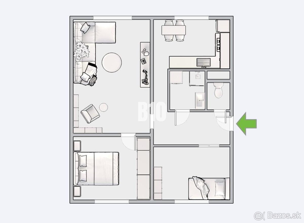 Útulný 3 izb. byt "bez investícii" - Nitra, Klokočina - 10