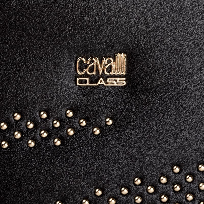 čierna kožená kabelka cavalli class - nová - 10