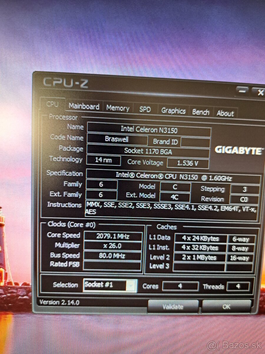 GA-N3150N-D3V Mini ITX 4jadro+grafika+8GB - 10