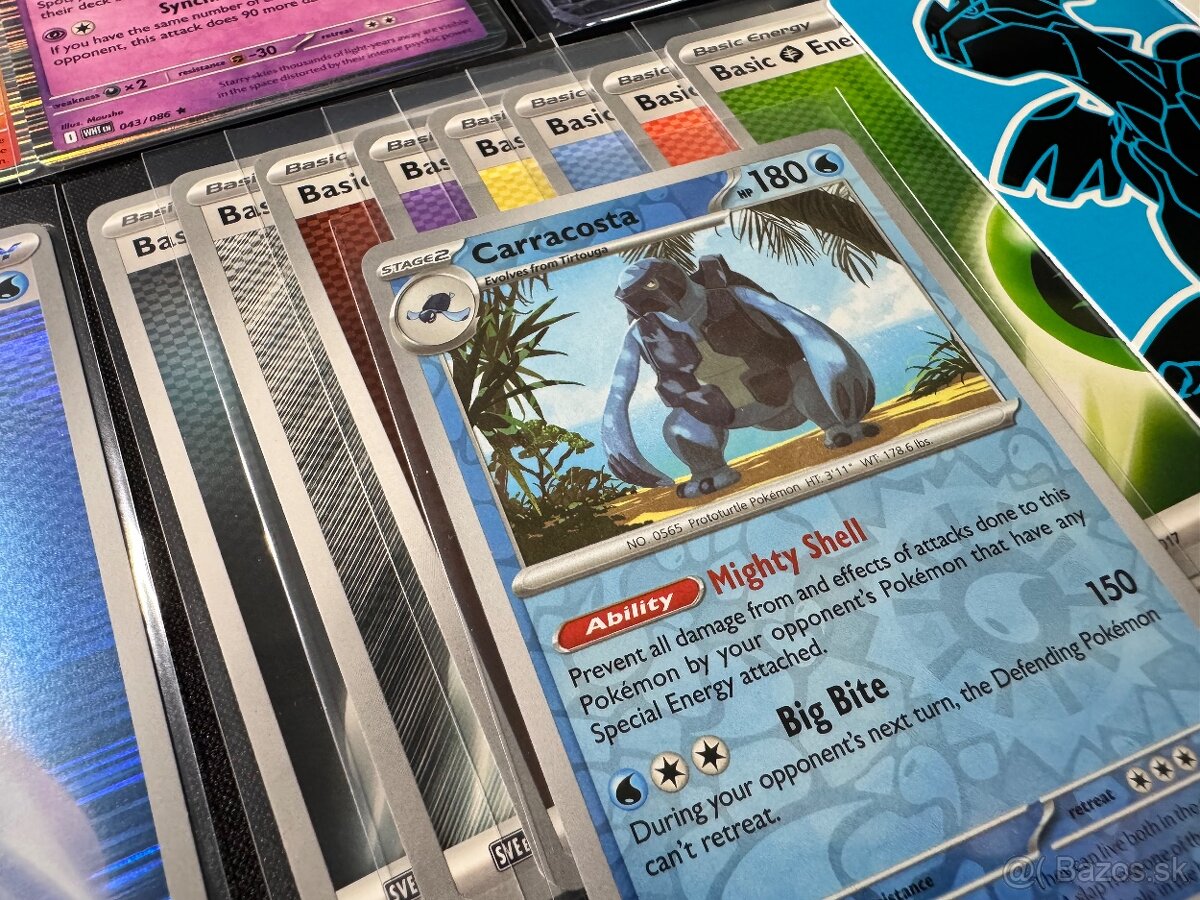 Pokemón MEGA balík (E): 100ks kariet v obaloch s EX + darček - 10