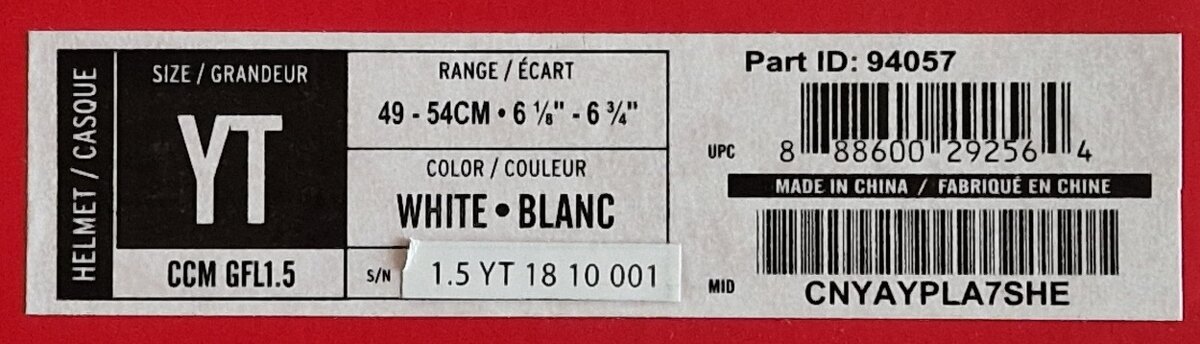 Brankárska maska CCM youth + plexi - 10