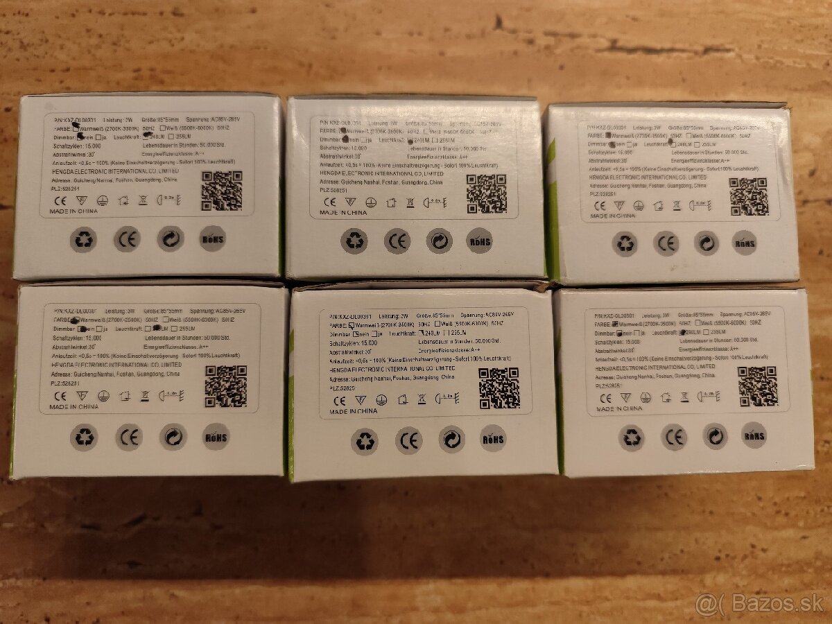 LED stropné svietidlo - 3W / Teplá biela - 10