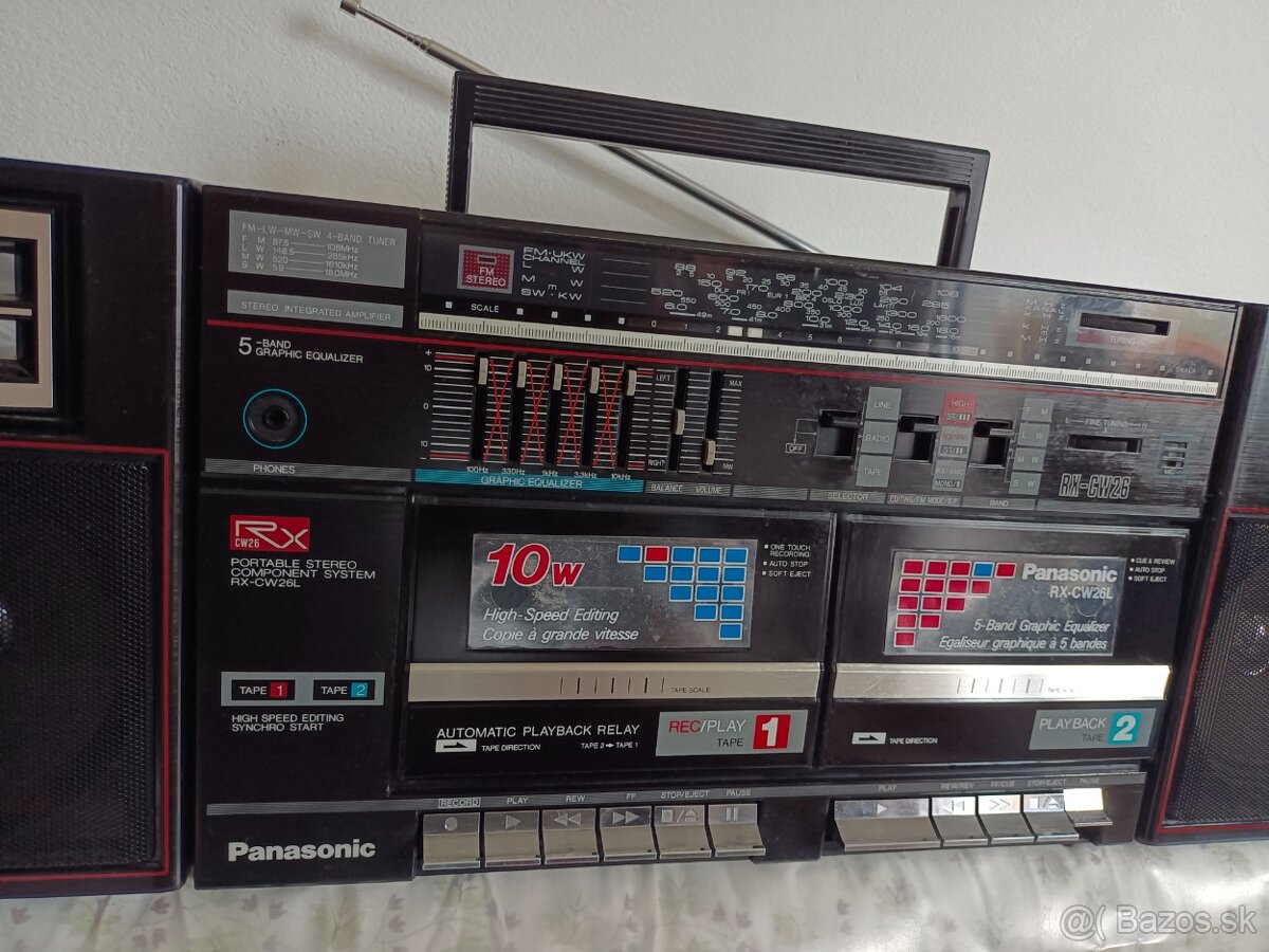 Panasonic RX CW 26L, radiomagnetofon retro kazeťák - 10