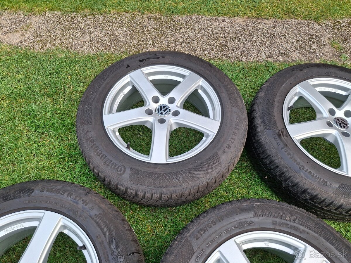 17" ALU 5x112 VW Tiguan a iné + 215/65 r17 7mm TOP - 10