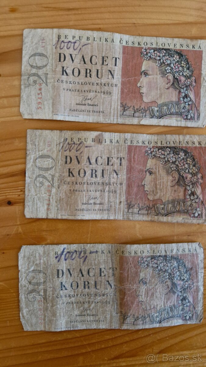 Bankovky čssr predam - 10