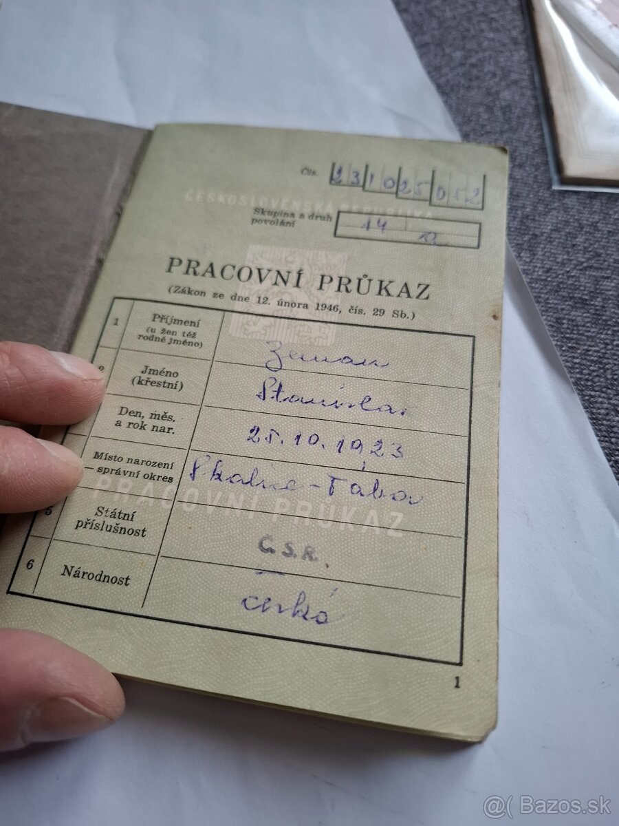 Staré pracovné preukazy - 10