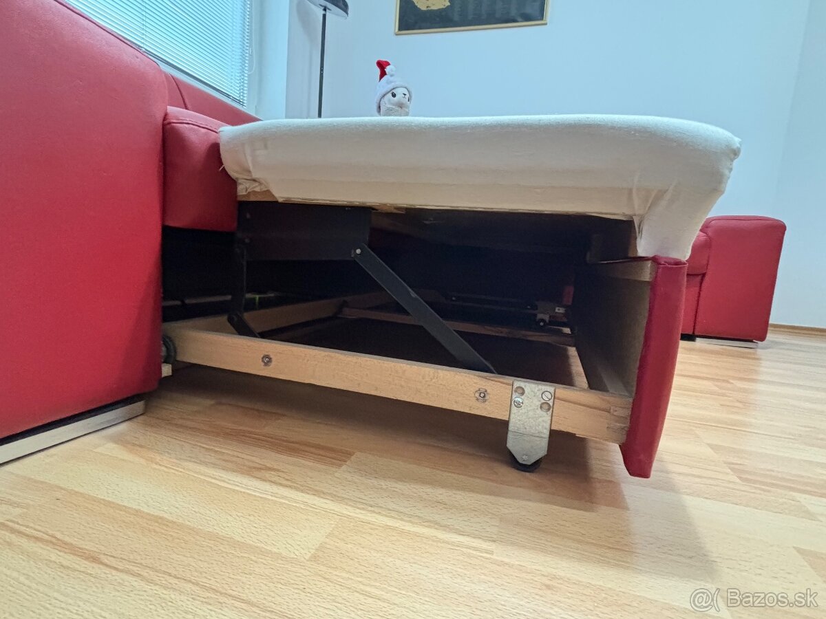 Predám rohovú sedačku + taburet - 10