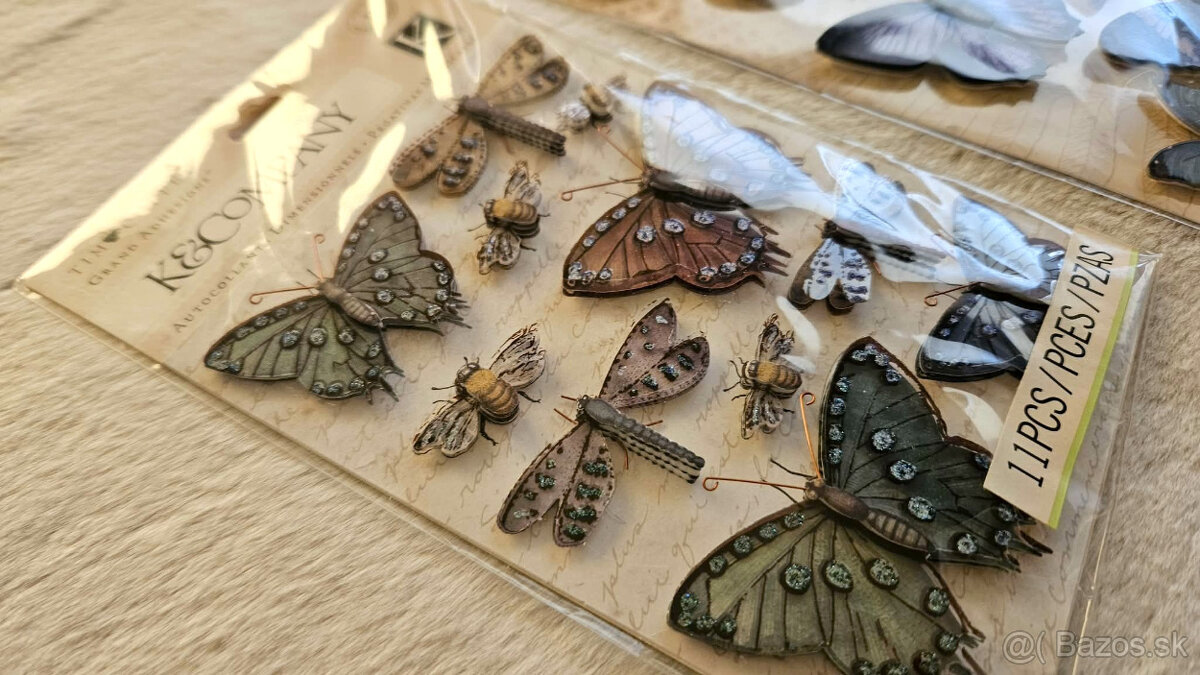 priestorové (3D) nálepky Motýľ, 2 balenia - 10