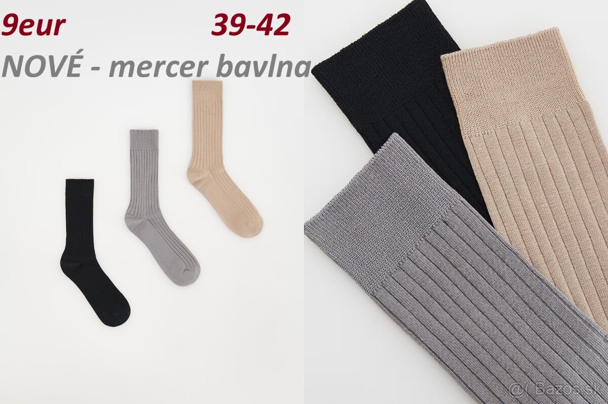 Ponožky - Bavlna, Bambus, Mercer - 10