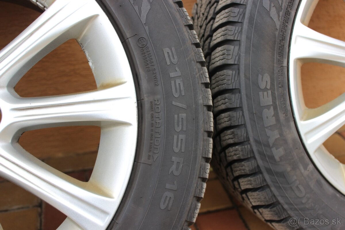 ZIMNÉ pneumatiky 215/55 R16 97H + disky FORD - 10