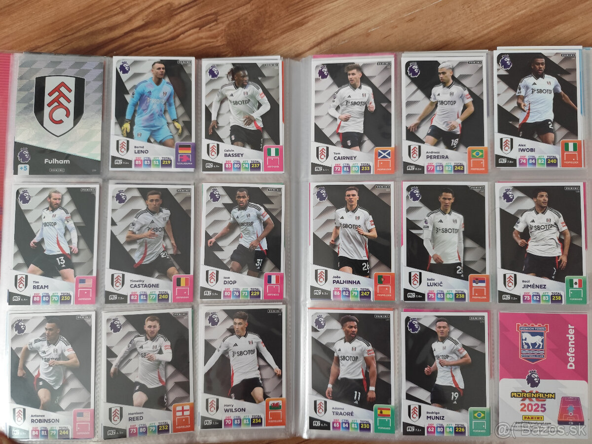 Premier League 2025 Futbalové kartičky Panini Adrenalyn. - 10