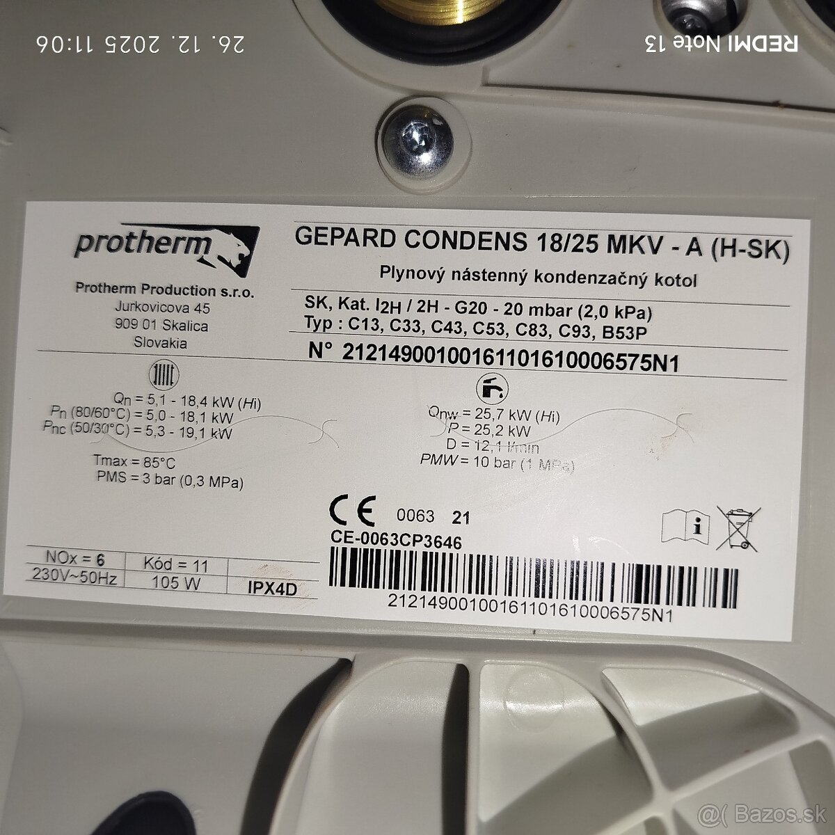 Plynový kondenzačny kotol Protherm - 10