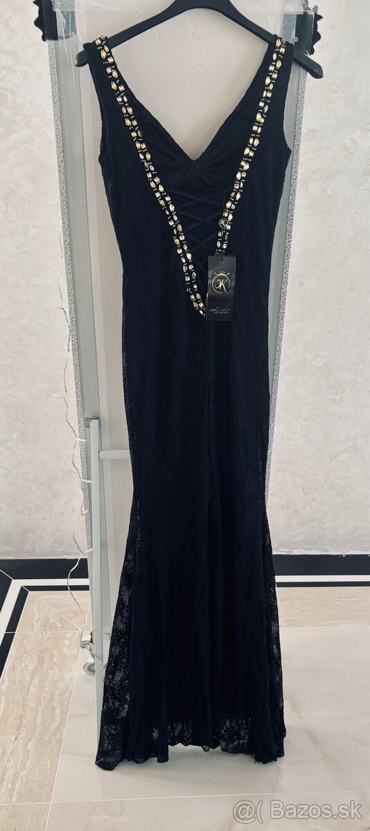 Damske spoločenske šaty čierne - 10