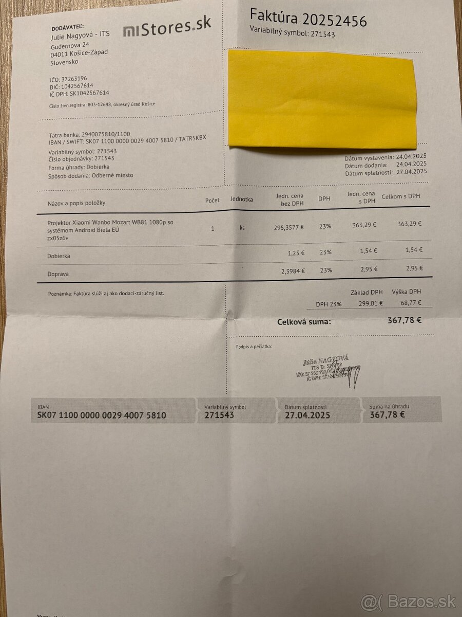 Predám TOP STAV Projektor Xiaomi Wanbo Mozart WB81 1080p - 10