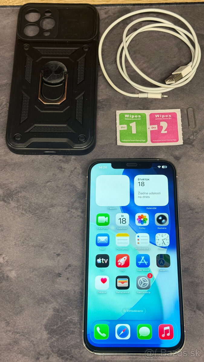 Apple iPhone 12 Pro Max 128 GB Silver / nová batéria - 10