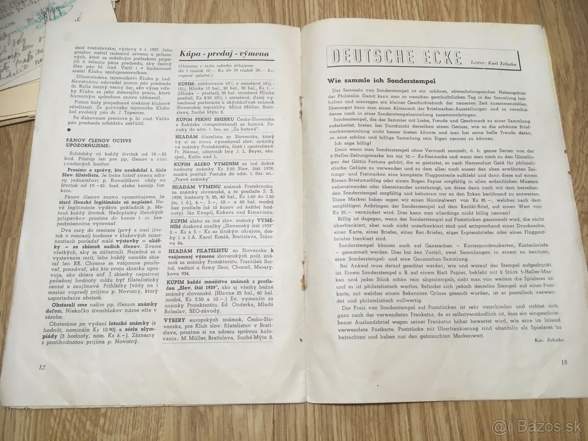 Slovenský štát známky, Slovenský filatelista - 10