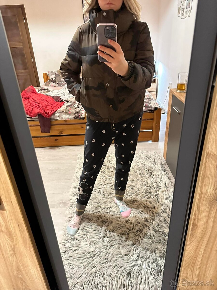 zara original camouflage zimna oversized bombera-bunda - 10