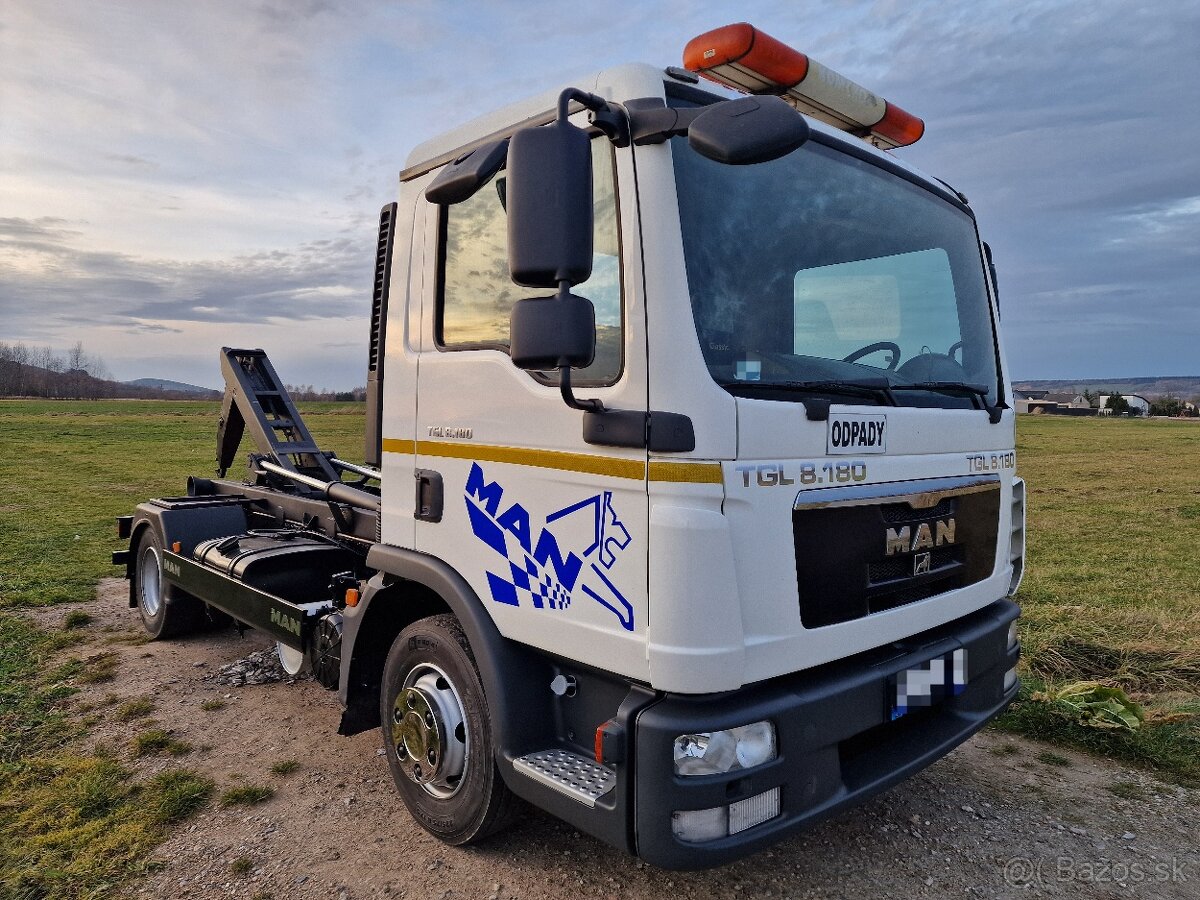 MAN TGL 8.180 HÁKOVÝ NOSIČ KONTAJNEROV EURO-5 - 10