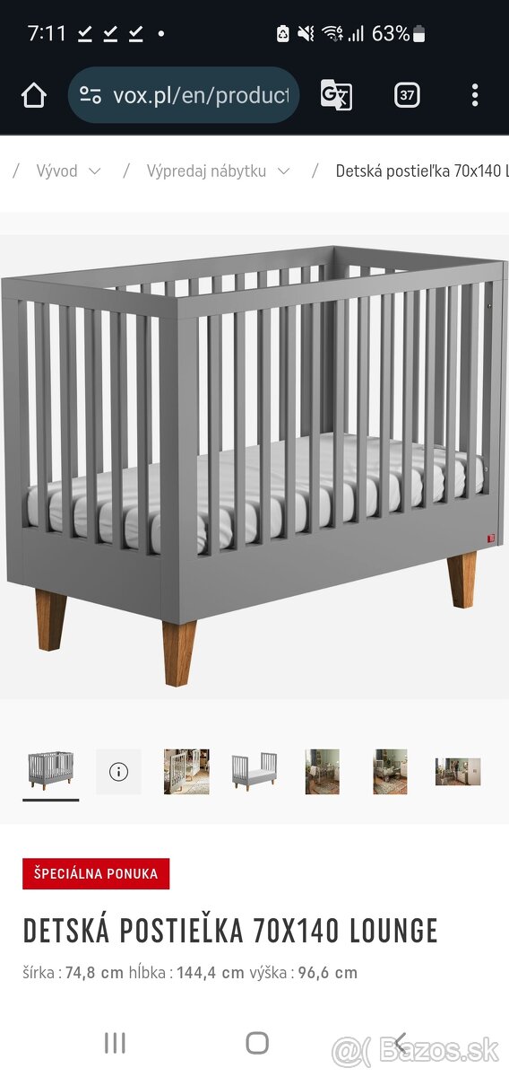 Detská postieľka 70x140 do 5.rokov - 10