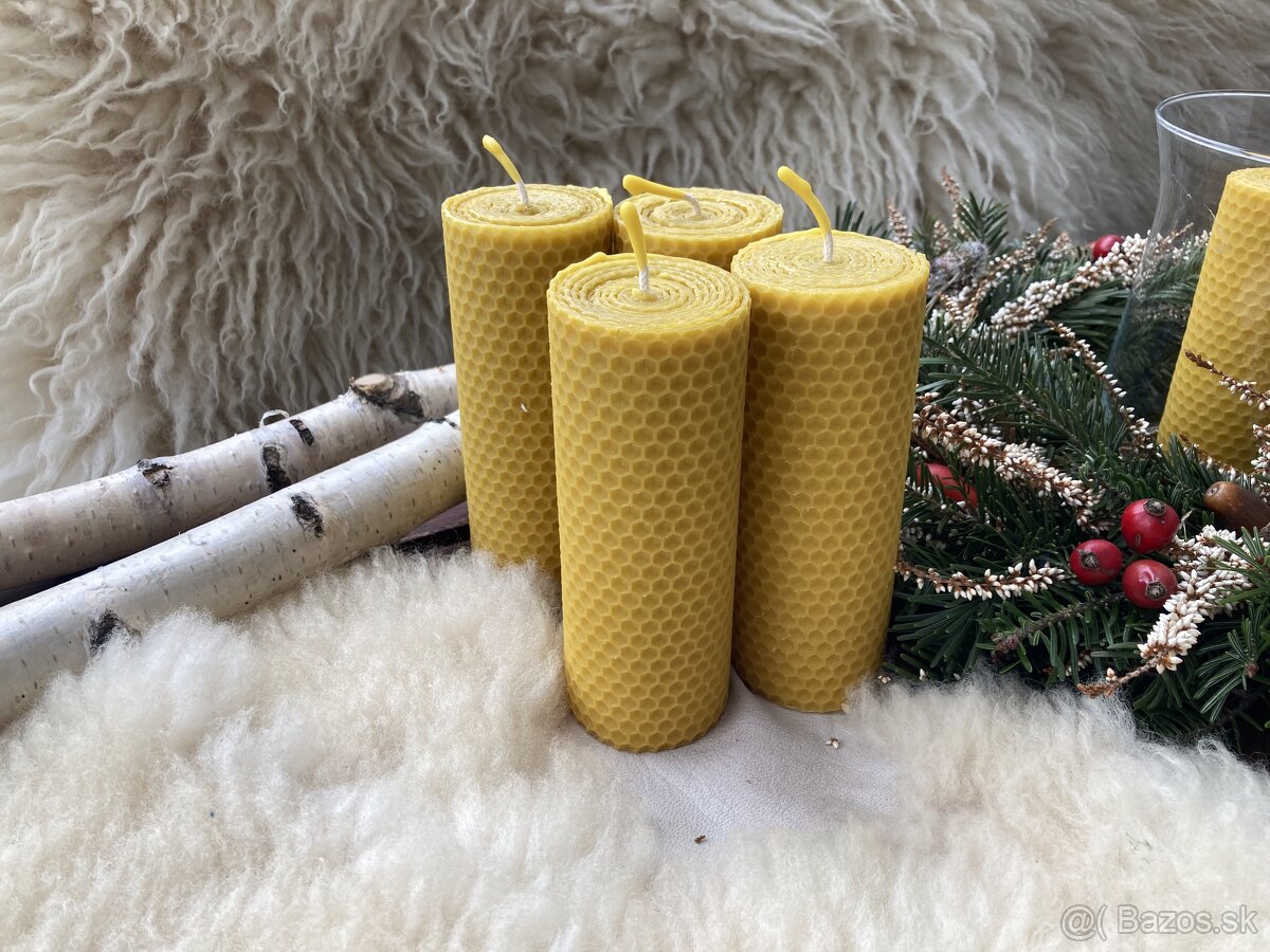 Adventné sviečky z včelieho vosku - 10