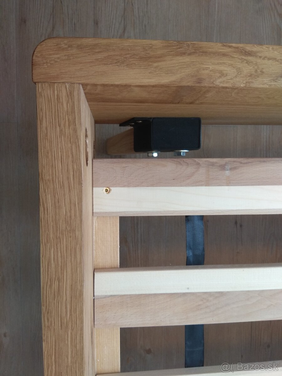 Luxusná dubová postel Exclusiv + zdarma 2 masívne stolíky - 10