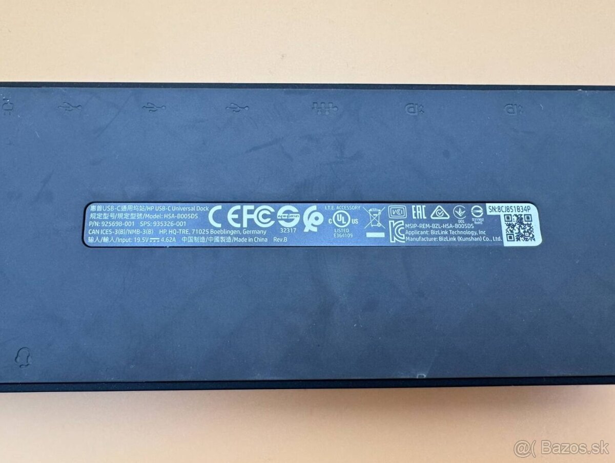 Predám dokovaciu stanicu na notebooky HP HP USB-C Universal. - 10