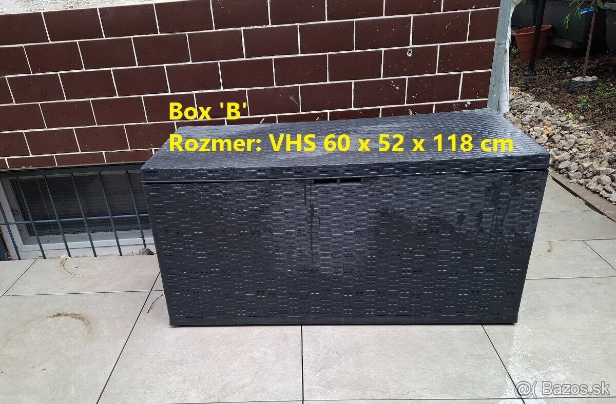 Záhradné sedenie - stôl, stoličky a záhradný box - 10