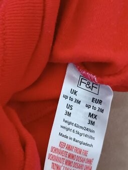 Vianočna mikina +body, šaty 62 - 10