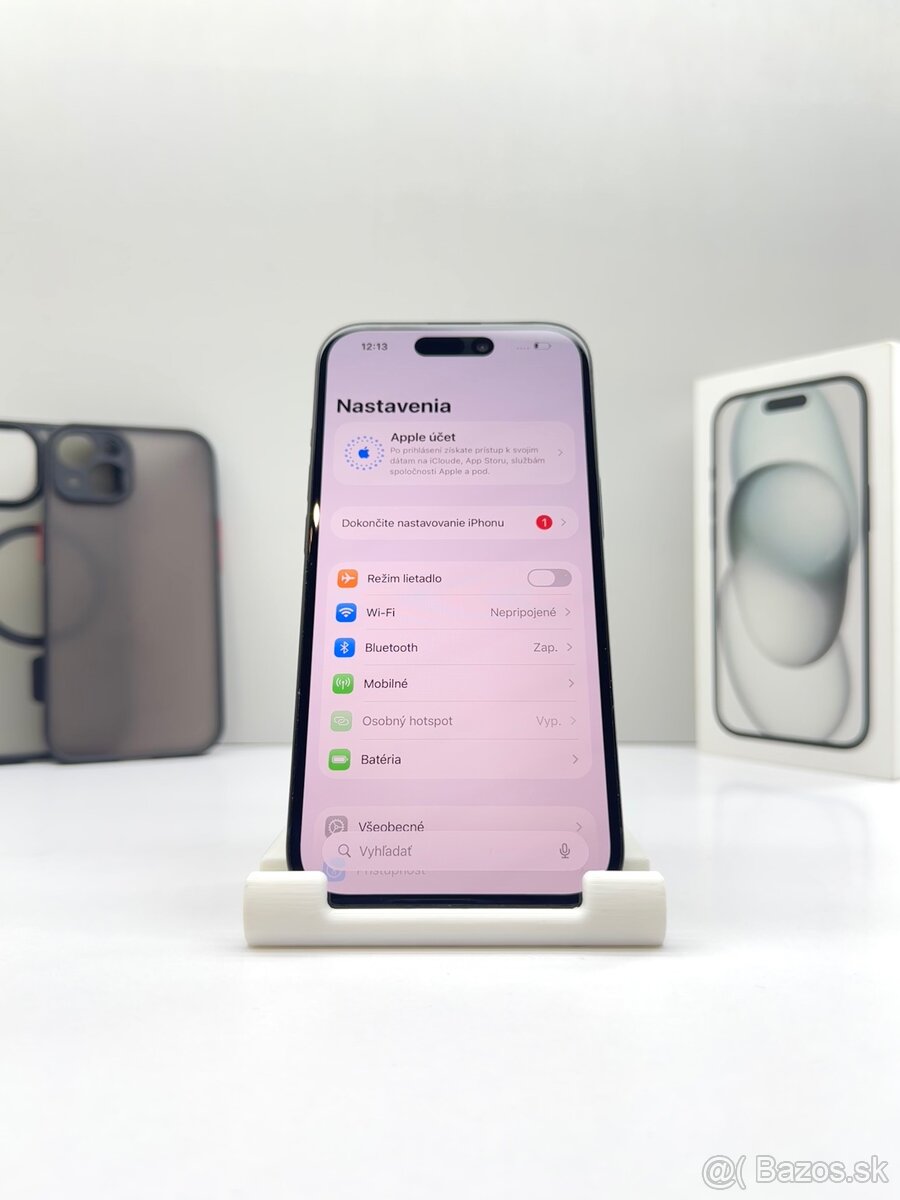 iPhone 15 BLACK 128GB TOP STAV ORIGINÁL+PRÍSLUŠENSTVO - 10