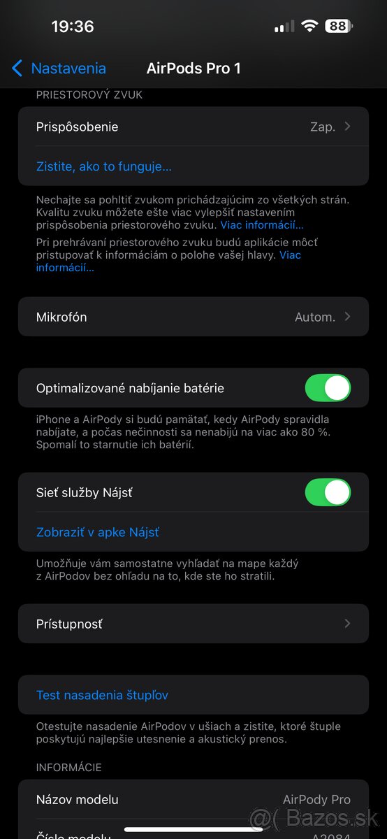 Predám AirPods Pro 1gen s bezdrôtovým nabíjaním - 10
