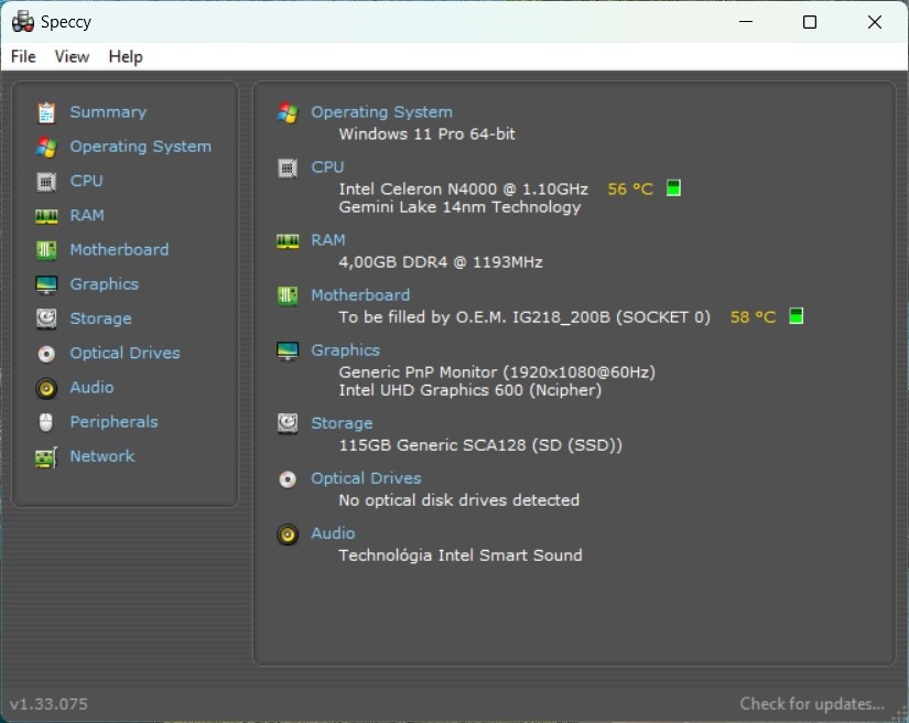 Techbite Zin 3 /Intel N4020/4GB RAM/FHD/128GB SSD/Podsv. kl. - 10