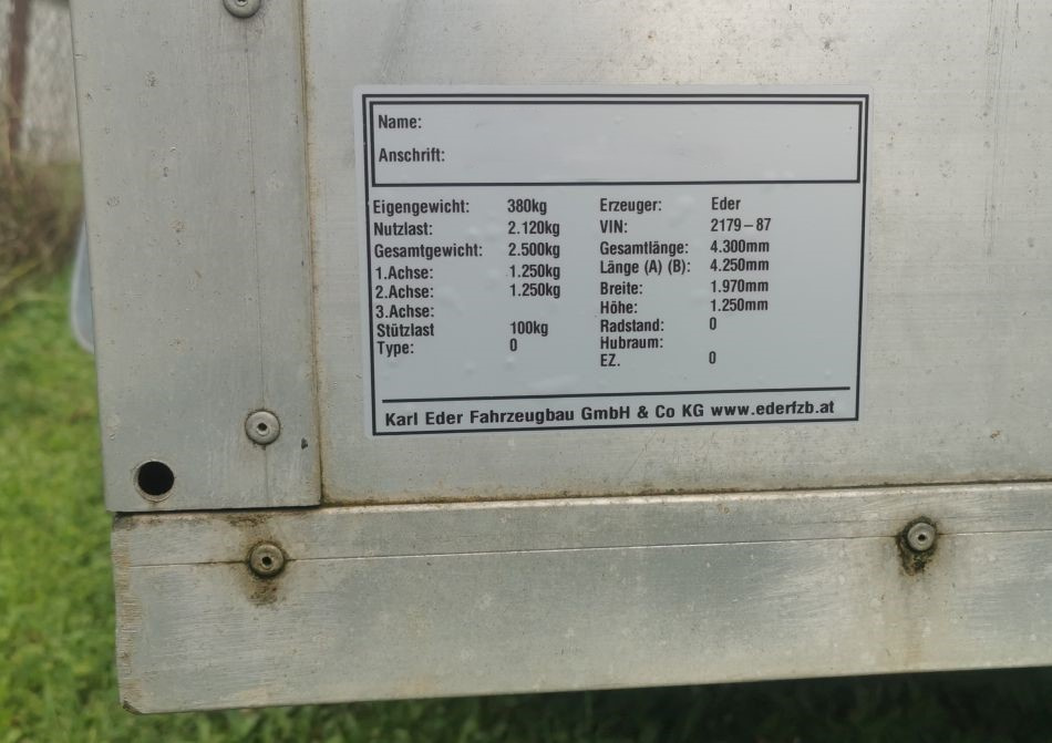 Dvojnápravovy prívesný vozík (tandem) do 2.500 kg - 10