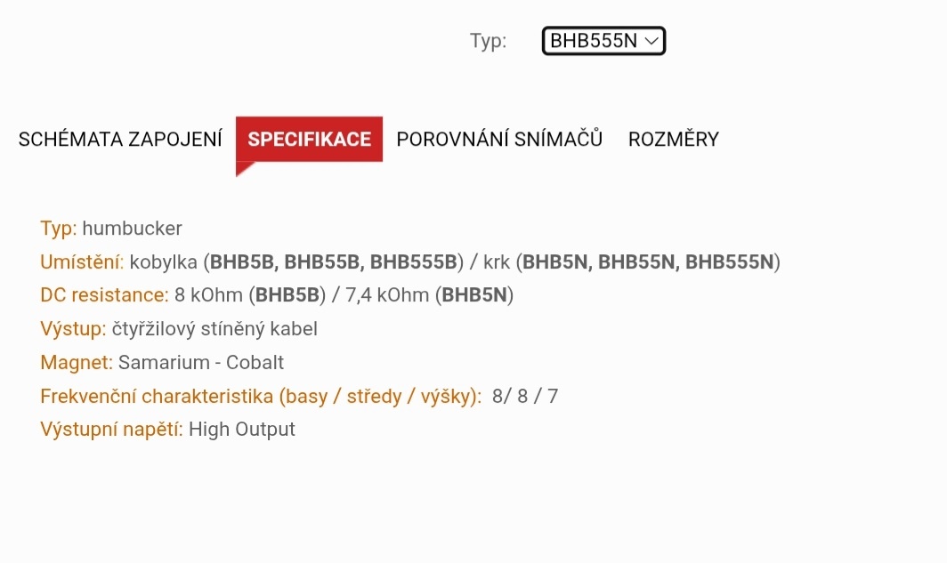 Pasívne snímače RM Pickups - 10