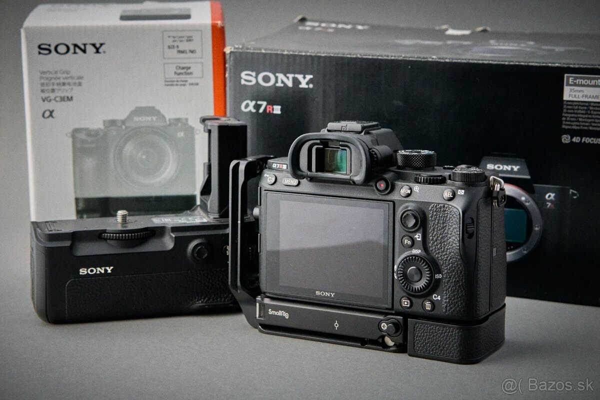 Sony A7R3 + L-bracket, SONY baterka, SD karta – TOP - 10