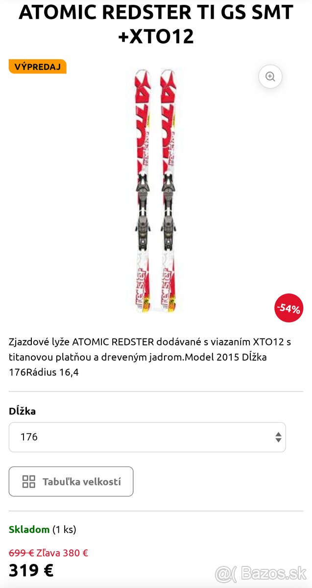 176 cm ATOMIC Redster GS - 10