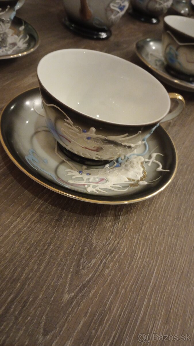 Starožitná porcelánová súprava Japan Dragon ware - 10