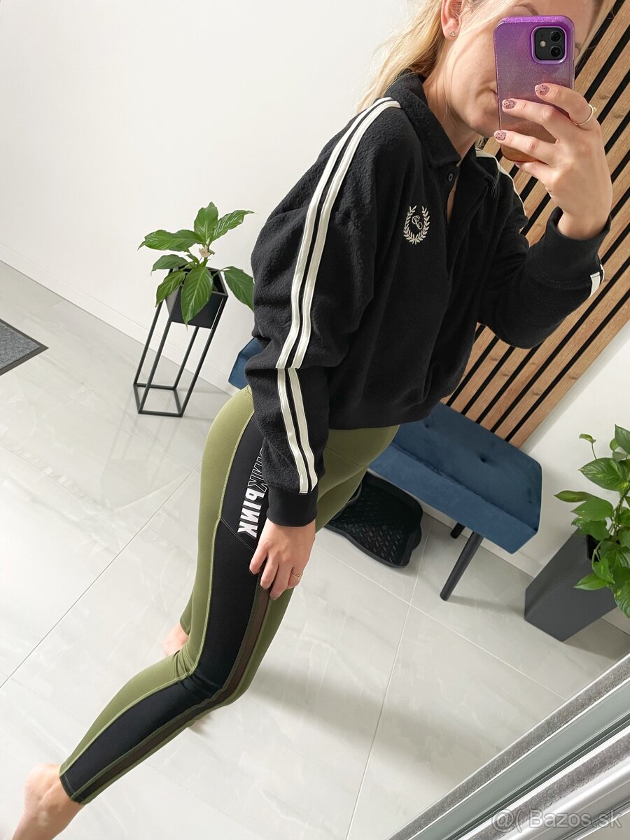 Victoria’s Secret PINK čierna crop mikina - 10