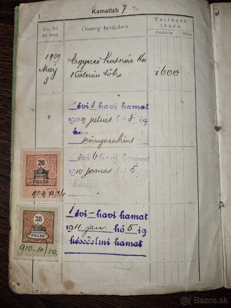 Hypotekarna knižka r.1913 - 10