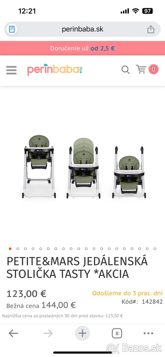 Jedálenská stolička Petite&Mars Tasty - 10