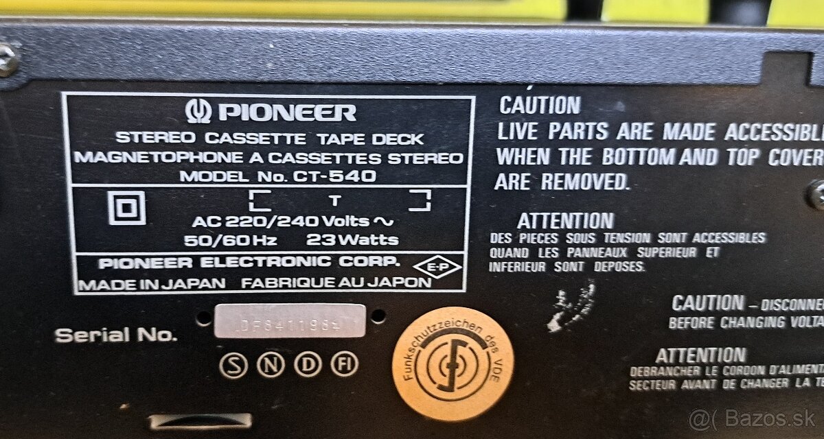 PIONEER - zosilňovač, tuner, stereo cassette deck - 10