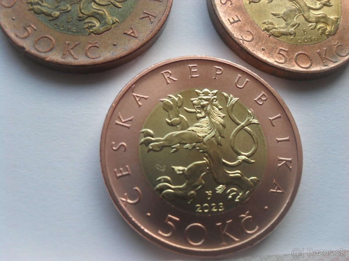 50 kč mince rok Vzácné ročníky - 10