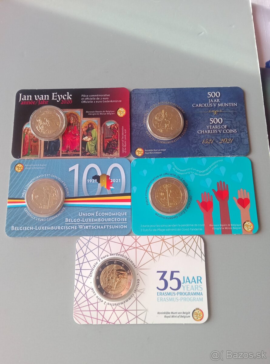 Euromince Belgicko karty - 10