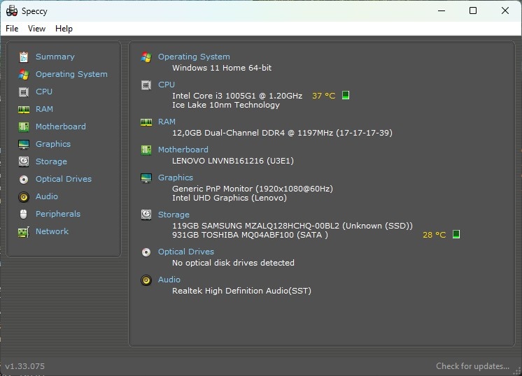Lenovo Ideapad 3 /Core i3-1005G1/12GB RAM/FHD/SSD+HDD - 10
