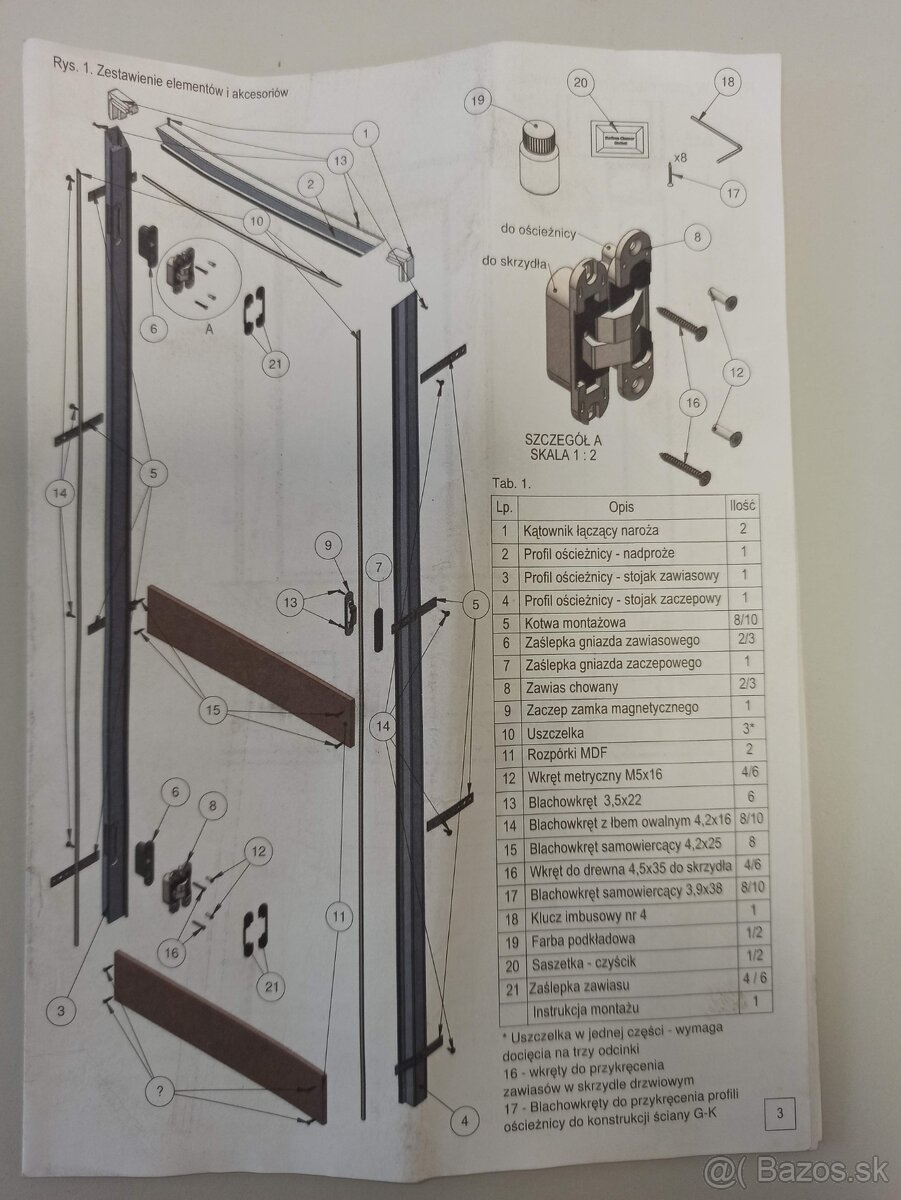 Skrytá zárubňa 60 ľavá hliníková - 10
