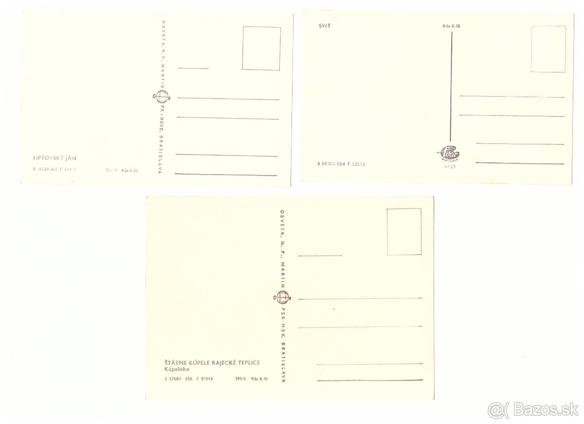 Pohľadnice ČB Slovensko mix - 10