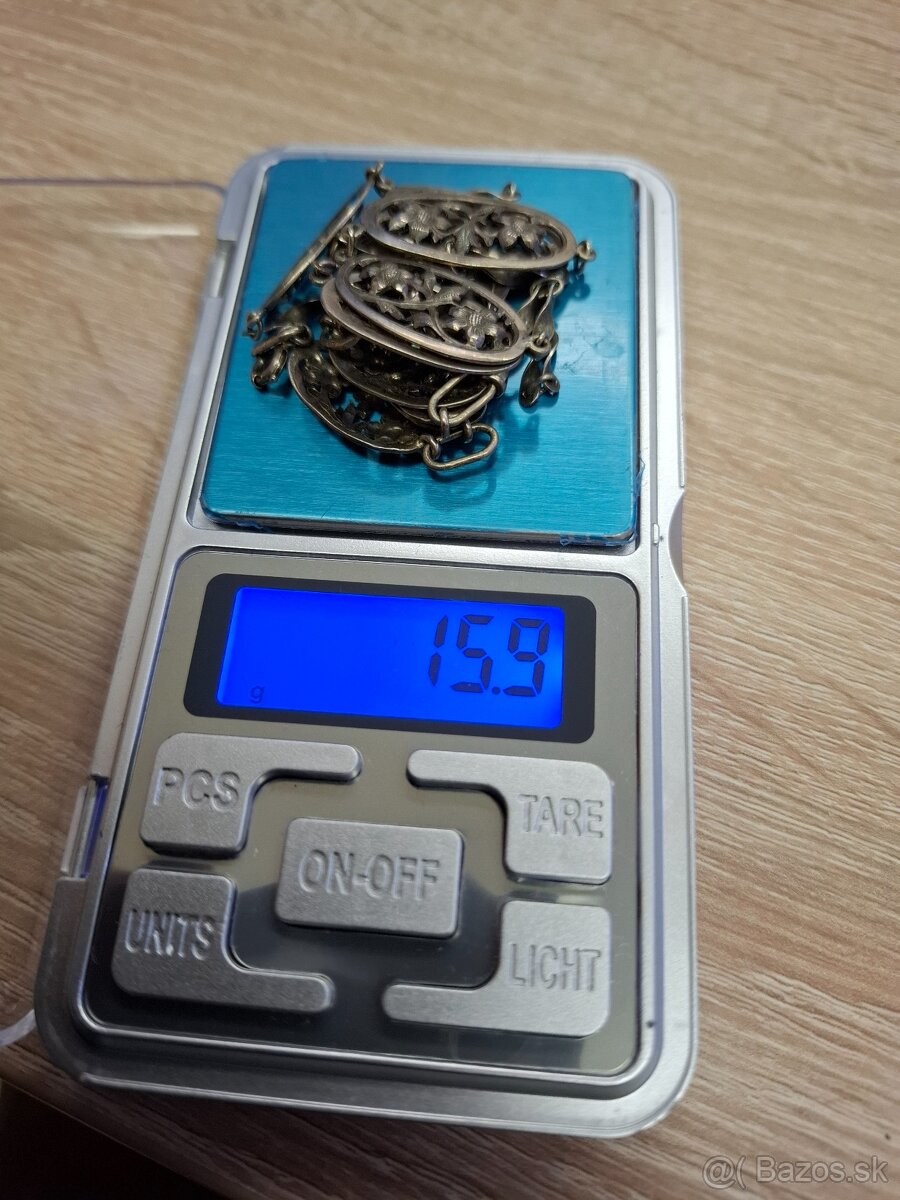 Strieborná sada šperkov - náhrdelník a náramok - 10