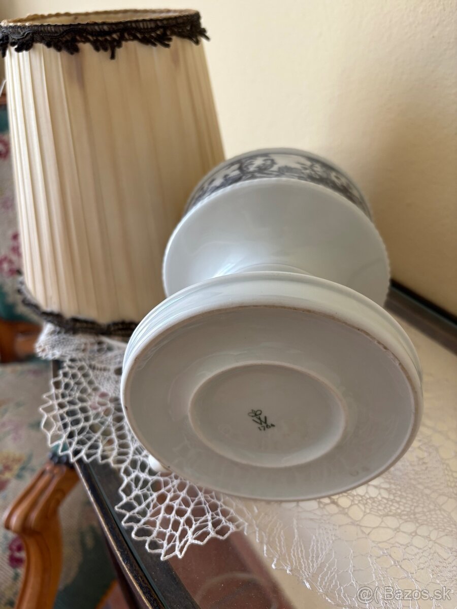 Nočná lmpa so vzorovaným porcelánovým podstavcom Wallendorf - 10