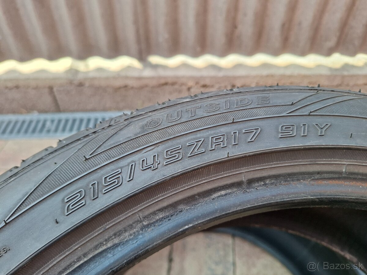 Predám letné pneu.-2xFirestone-215/45/17-91Y-DOT-4522 - 10