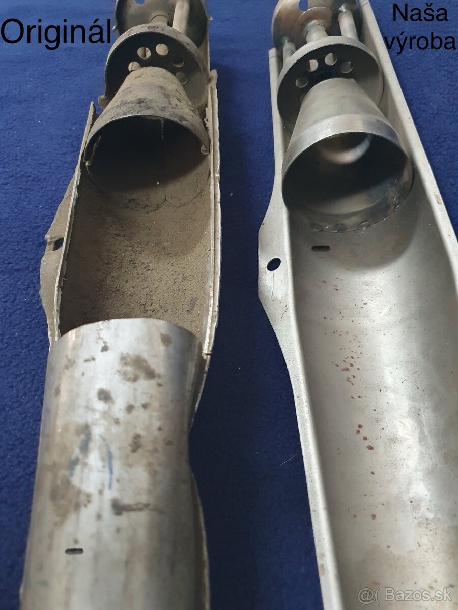 NOVÝ Výfuk JAWA Pionier 20-21 dutnik trojdielny - 10
