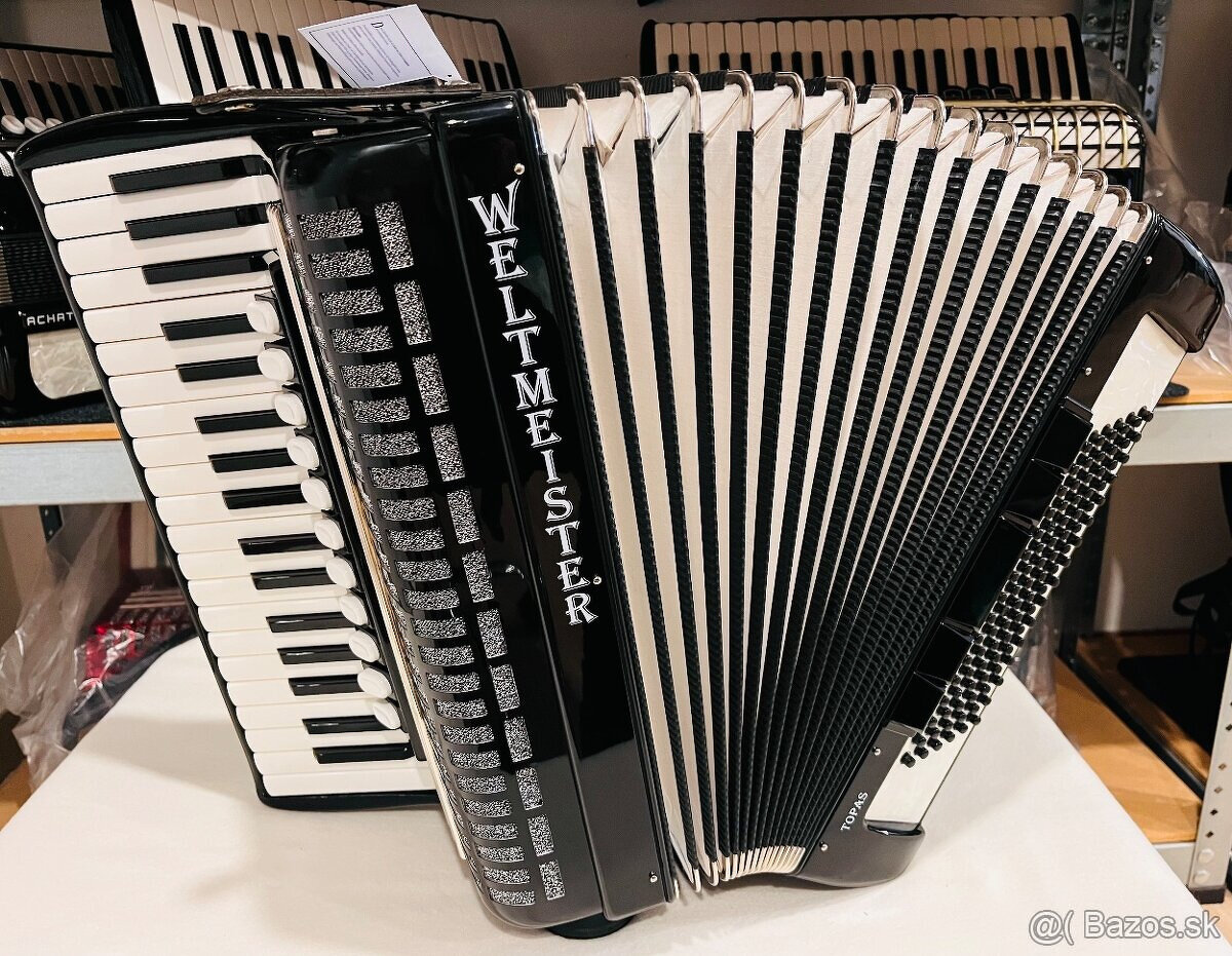 Predám akordeón Weltmeister TOPAS 96, v zánovnom stave. - kr - 10